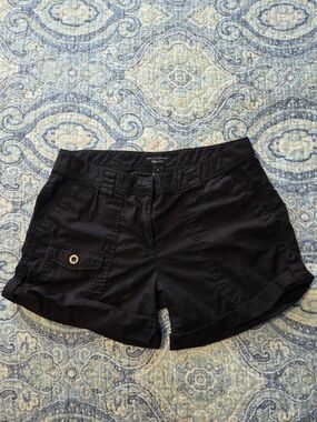 2 For $10 DKR & Company Signature Black Cuffed Cotton Shorts Womens Size 8 Cargo